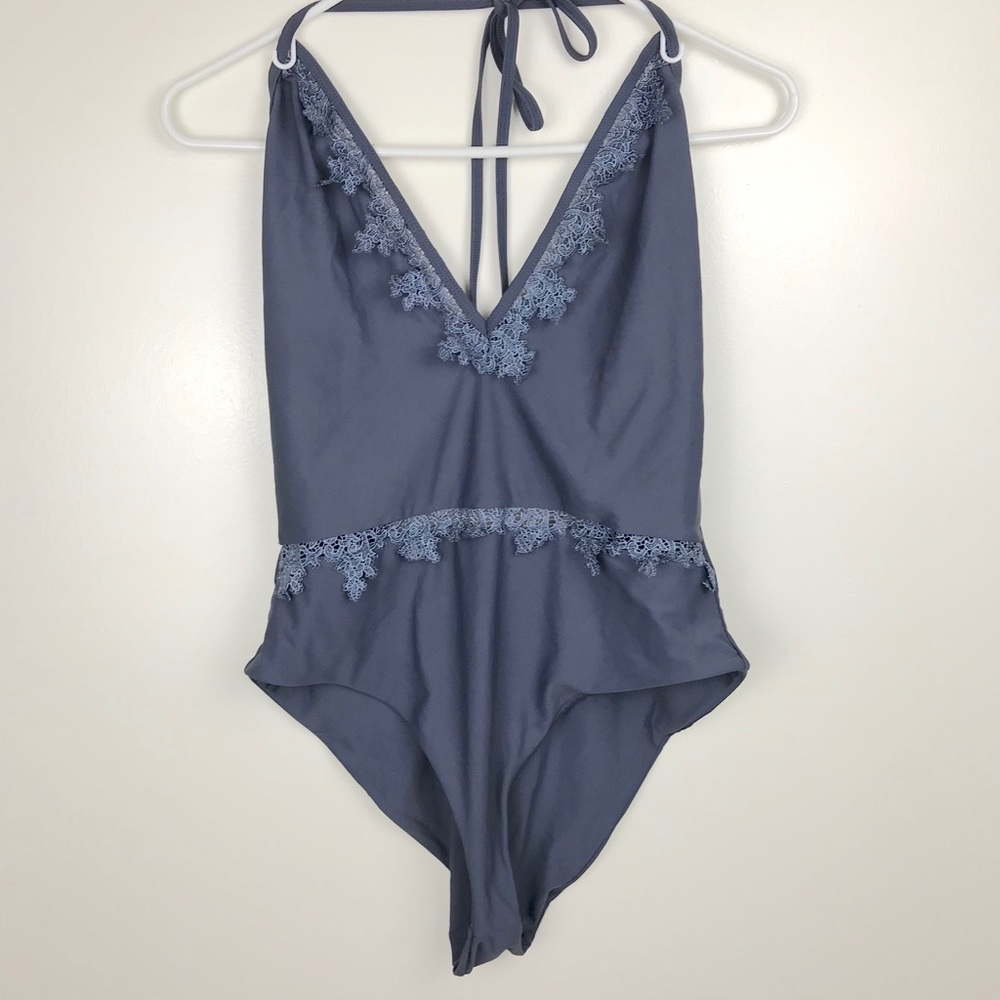 Tularosa Lovely One Piece Swimsuit in Medium Gray - Picture 2 of 5